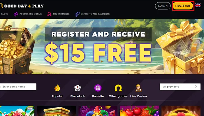 グッドデイフォープレイ入金不要ボーナス登録