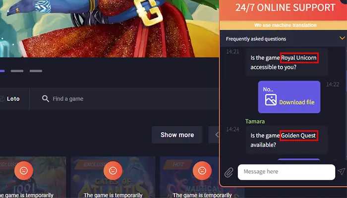 ジョズカジノサポート優しい