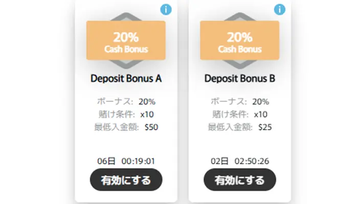 slotours20％入金ボーナス